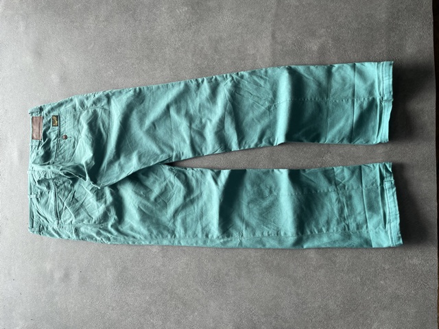 Pantalon chino vert d'eau